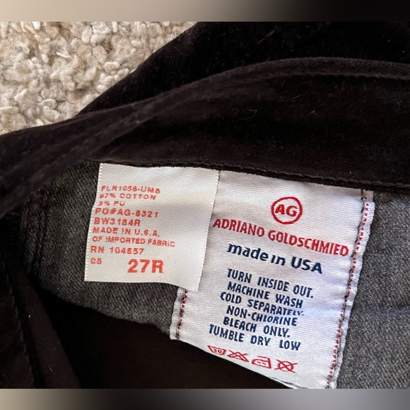 AG The Kiss brown Velvet Jeans Size 27 - Picture 4 of 4